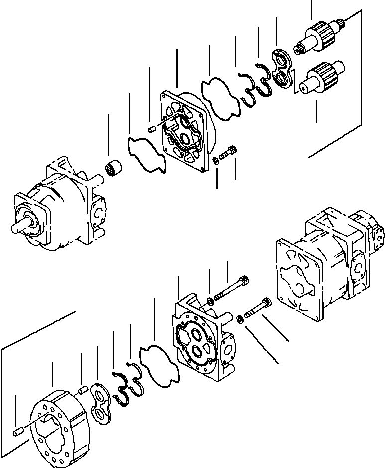 Схема запчастей Komatsu WA600-1L - ГИДР. НАСОС. РАБОЧЕЕ ОБОРУДОВАНИЕ (/) -