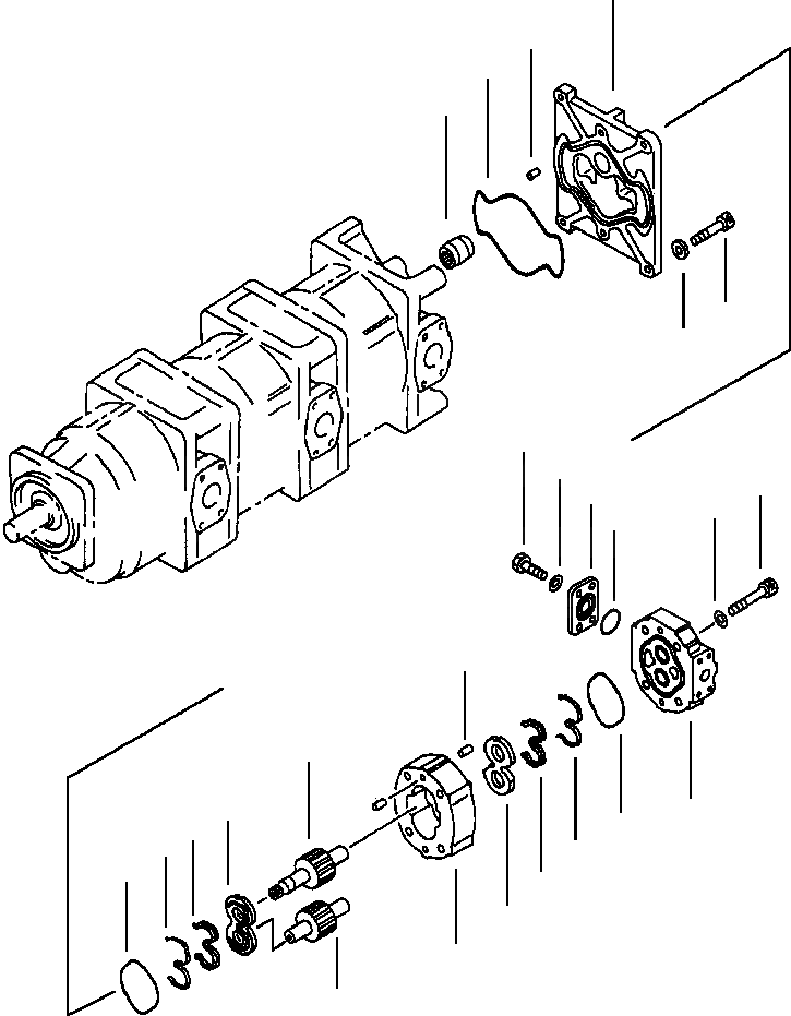 Схема запчастей Komatsu WA600-1L - ГИДР. НАСОС. РАБОЧЕЕ ОБОРУДОВАНИЕ (/) -