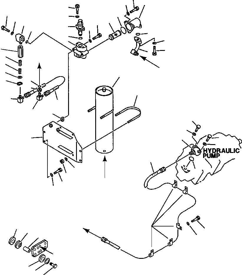 Схема запчастей Komatsu WA600-1L - ГИДРОЛИНИЯ НАСОС - P.P.C. КЛАПАН (/) -