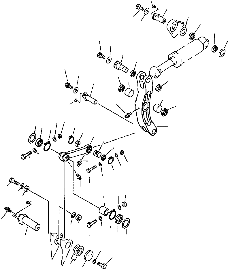 Схема запчастей Komatsu WA600-1L - КОЛЕНЧАТЫЙ РЫЧАГ ASSEMBLY 7-