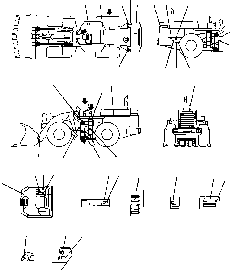 Схема запчастей Komatsu WA600-1L - PROВОЗДУХОВОДЫ GRAPHICS С-OUT КАБИНА 9-