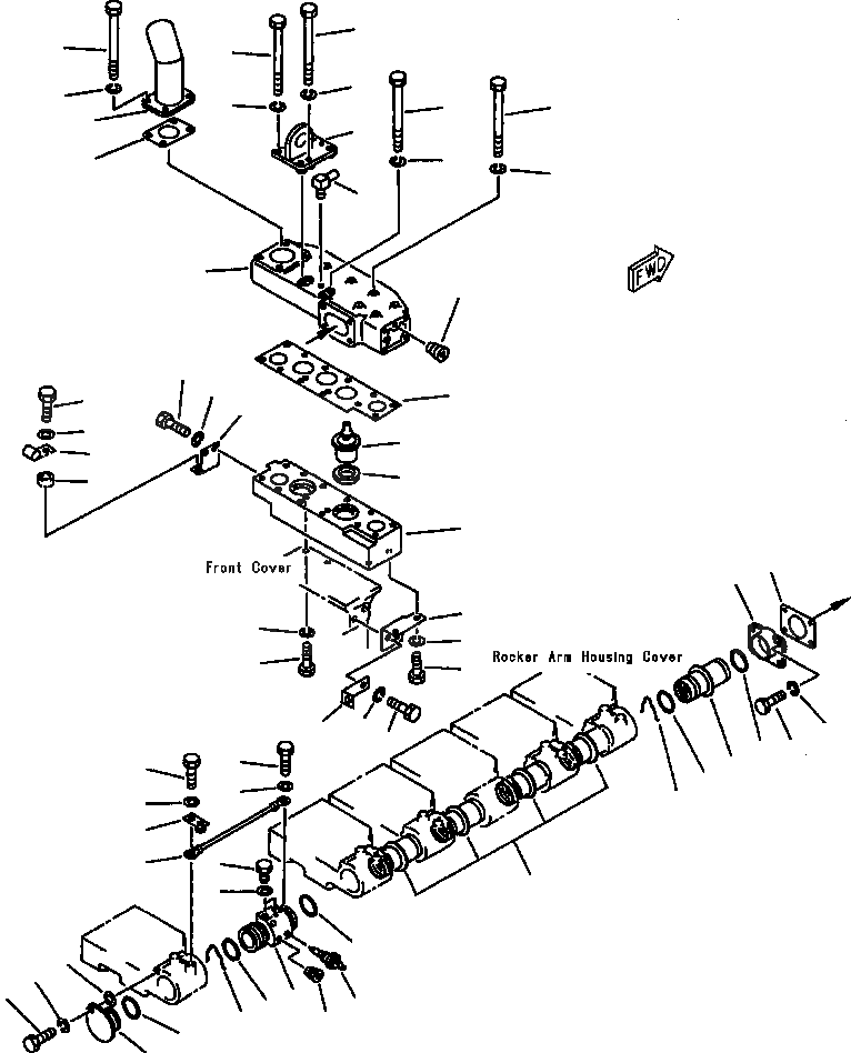 Схема запчастей Komatsu WA600-1L - ТЕРМОСТАТ E-