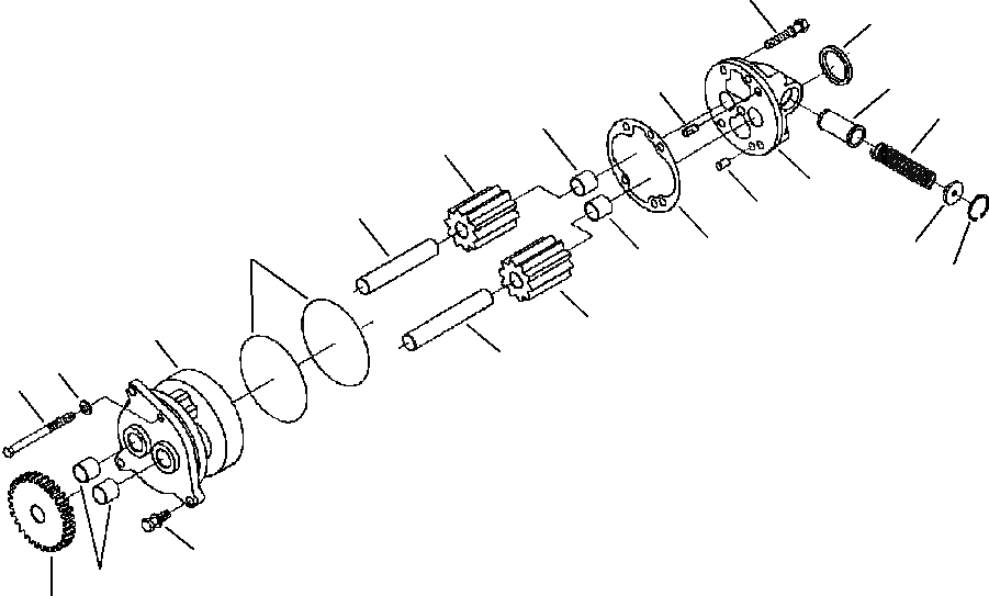 Схема запчастей Komatsu WA600-3 - A-AA СМАЗЫВ. НАСОС ДВИГАТЕЛЬ