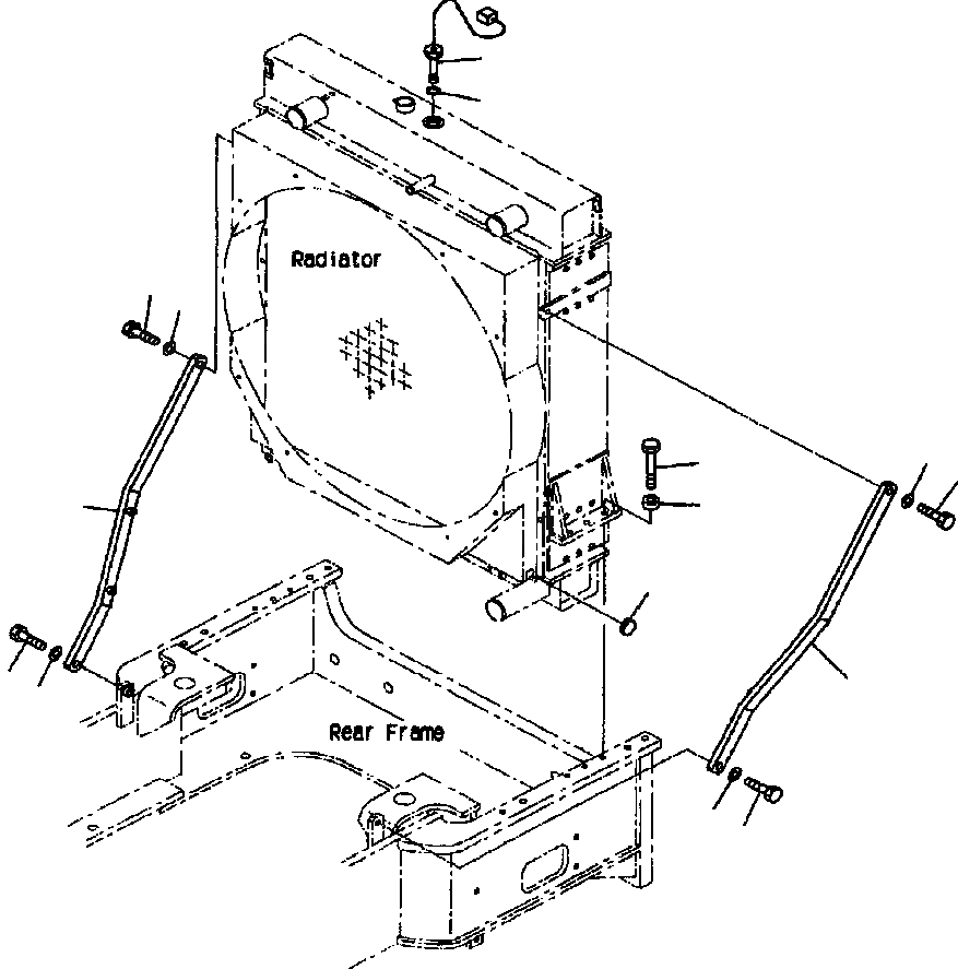 Схема запчастей Komatsu WA600-3 - C-A КРЕПЛЕНИЕ РАДИАТОРА ЧАСТИ И ДАТЧИК УРОВНЯ ВОДЫ СИСТЕМА ОХЛАЖДЕНИЯ