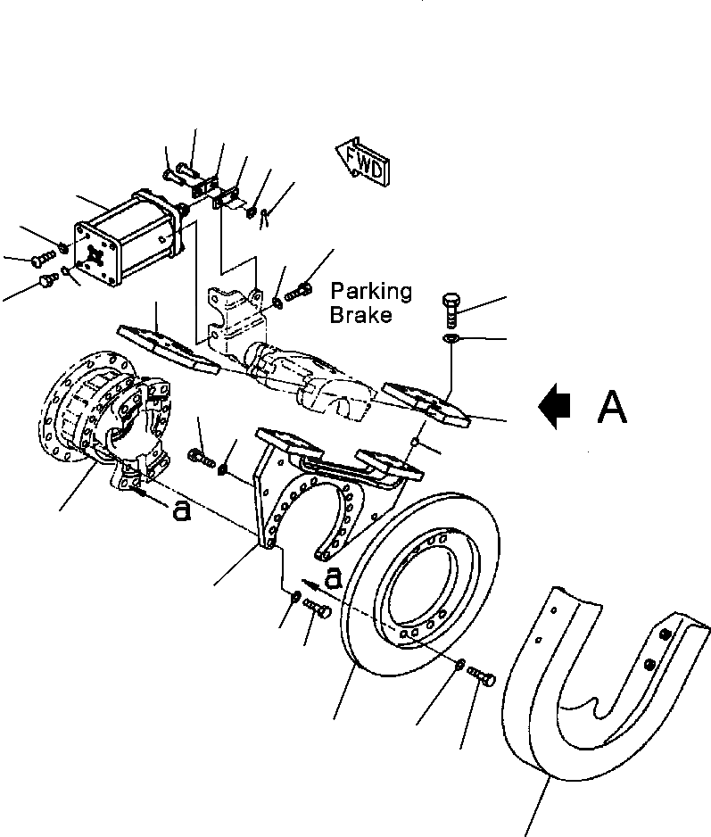 Схема запчастей Komatsu WA600-3 - F-A ПЕРЕДНИЙ МОСТ СТОЯНОЧНЫЙ ТОРМОЗ КРЕПЛЕНИЕ СИЛОВАЯ ПЕРЕДАЧА И КОНЕЧНАЯ ПЕРЕДАЧА