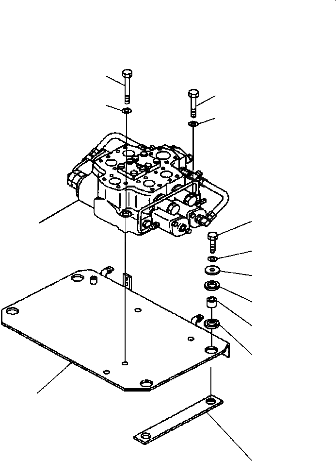 Схема запчастей Komatsu WA600-3 - H-A ОБОРУД-Е УПРАВЛЯЮЩ. КЛАПАН 2-Х СЕКЦИОНН. КРЕПЛЕНИЕ ГИДРАВЛИКА