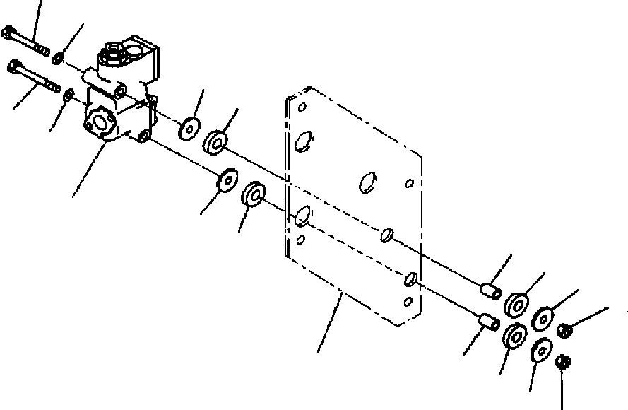 Схема запчастей Komatsu WA600-3 - H-A ОТСЕКАЮЩИЙ КЛАПАН ASSEMBLY КРЕПЛЕНИЕ ГИДРАВЛИКА