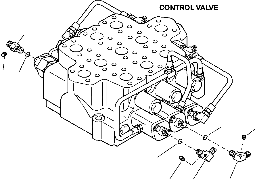 Схема запчастей Komatsu WA600-3 - H-A ОБОРУД-Е УПРАВЛЯЮЩ. КЛАПАН 3-Х СЕКЦИОНН. КОМПОНЕНТЫ ГИДРАВЛИКА