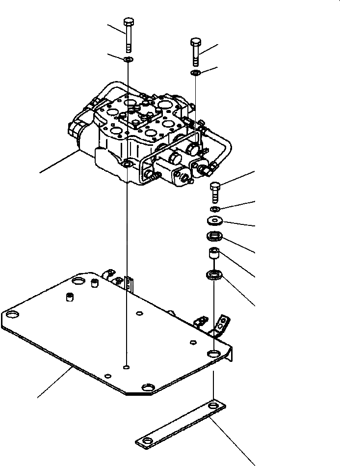 Схема запчастей Komatsu WA600-3 - H-A ОБОРУД-Е УПРАВЛЯЮЩ. КЛАПАН 3-Х СЕКЦИОНН. КРЕПЛЕНИЕ ГИДРАВЛИКА