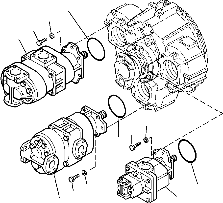 Схема запчастей Komatsu WA600-3 - H-A ГИДР. НАСОС. НАСОС И ЭЛЕМЕНТЫ КРЕПЛЕНИЯ ГИДРАВЛИКА