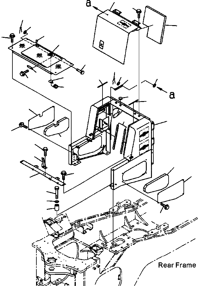 Схема запчастей Komatsu WA600-3 - M-A BULKHEAD ЧАСТИ КОРПУСА