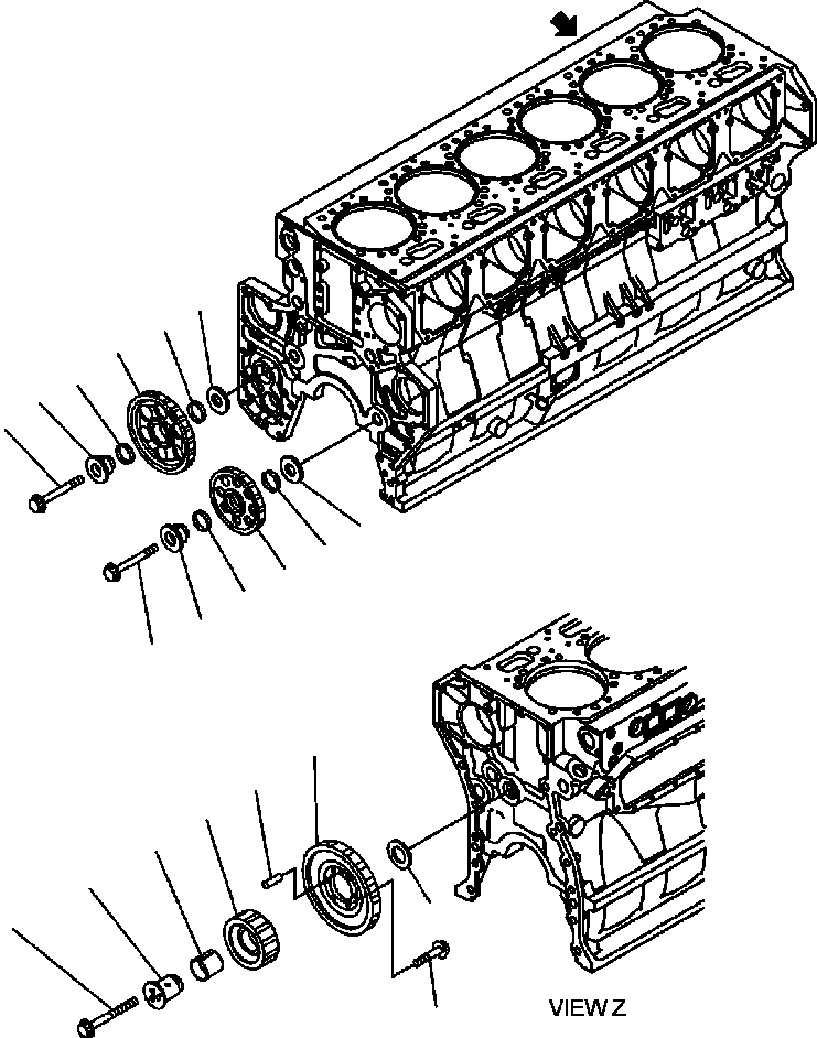 Схема запчастей Komatsu WA600-3LK - FIG. A-AA ПРОМЕЖУТОЧНАЯ ШЕСТЕРНЯ ДВИГАТЕЛЬ