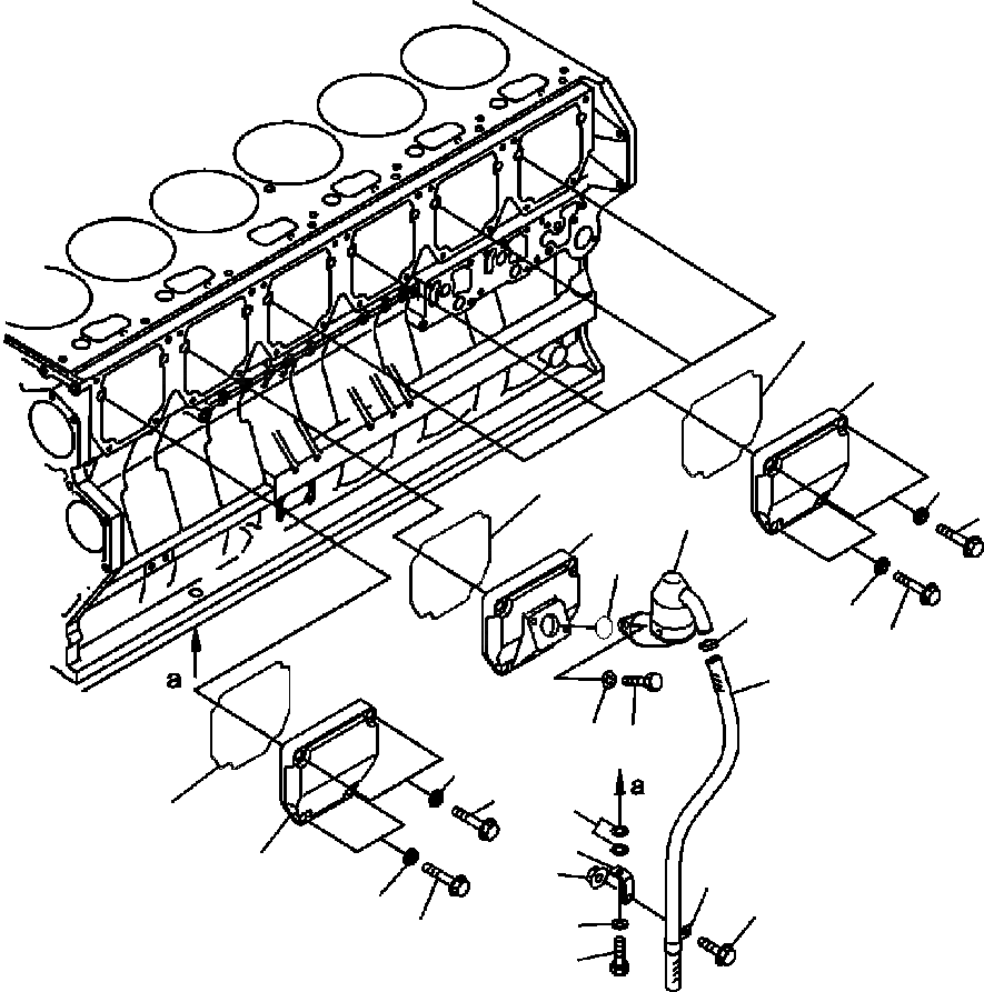 Схема запчастей Komatsu WA600-3LK - FIG. A-AB9 КРЫШКА ТОЛКАТЕЛЕЙ КЛАПАНА ДВИГАТЕЛЬ