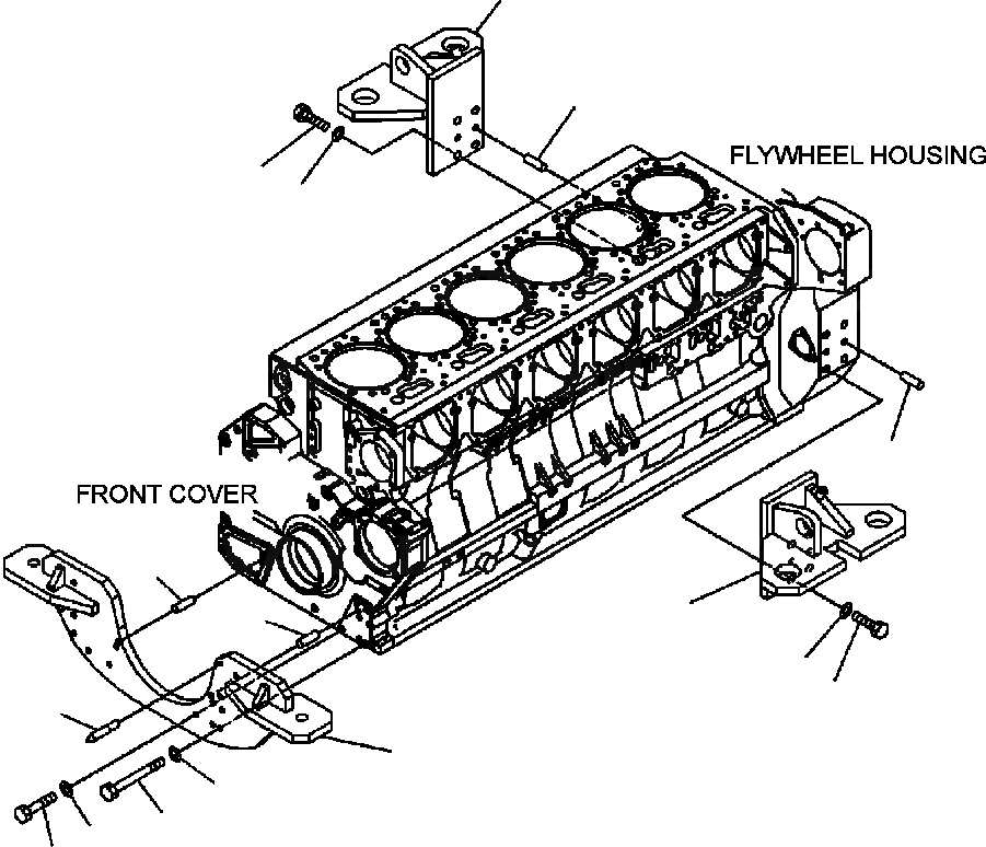 Схема запчастей Komatsu WA600-3LK - FIG. A-AB КРЕПЛЕНИЕ ДВИГАТЕЛЯ ДВИГАТЕЛЬ