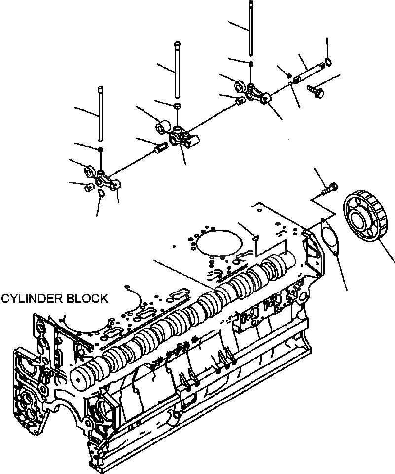 Схема запчастей Komatsu WA600-3LK - FIG. A-BA7 РАСПРЕДВАЛ ДВИГАТЕЛЬ