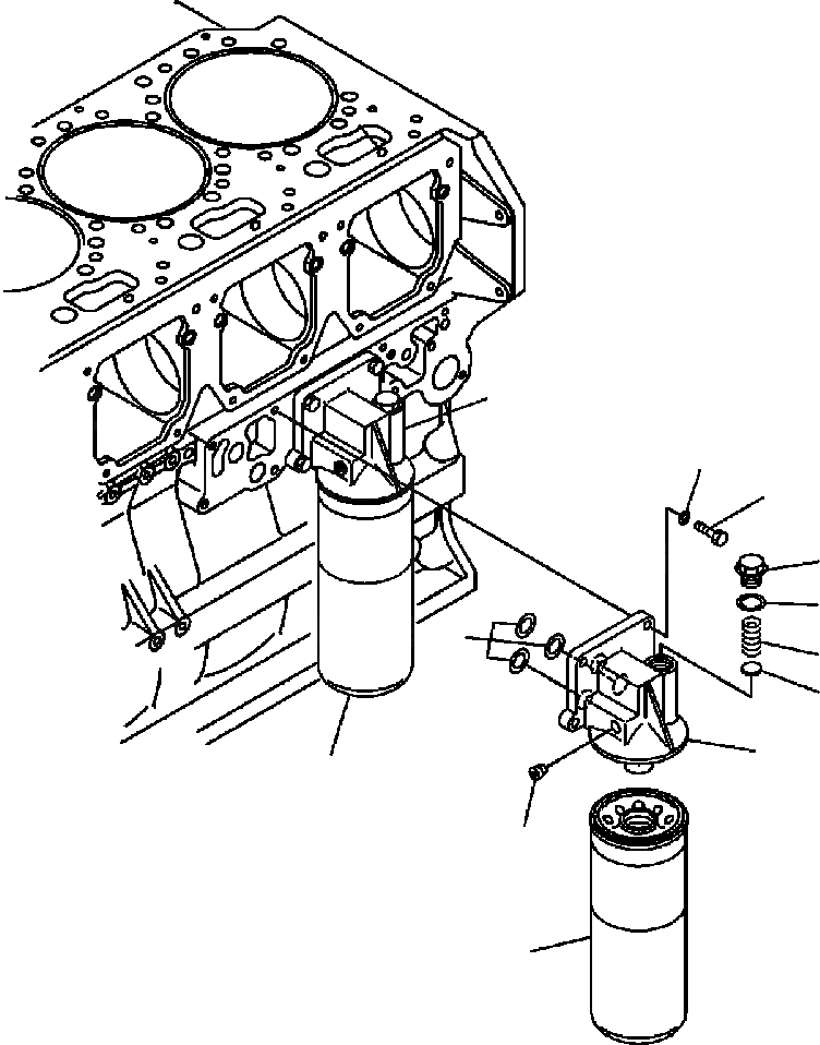 Схема запчастей Komatsu WA600-3LK - FIG. A-AC МАСЛ. ФИЛЬТР ДВИГАТЕЛЬ