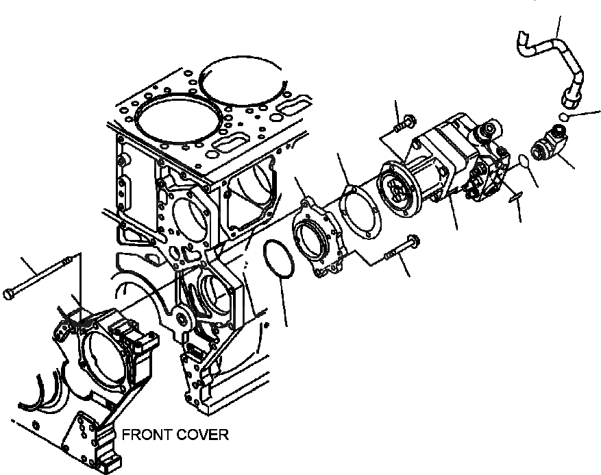 Схема запчастей Komatsu WA600-3LK - FIG. A-AE9 ТОПЛ. НАСОС И КРЕПЛЕНИЕ ДВИГАТЕЛЬ