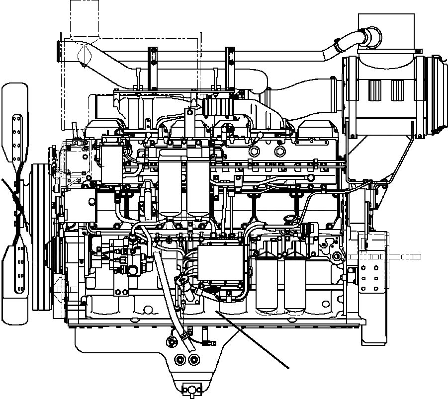 Схема запчастей Komatsu WA600-3LK - FIG. A8-AA ДВИГАТЕЛЬ ASSEMBLY ДВИГАТЕЛЬ