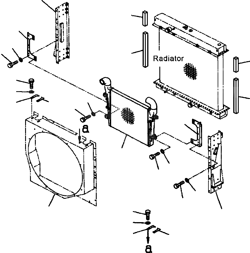 Схема запчастей Komatsu WA600-3LK - FIG. C-7A РАДИАТОР - ПОСЛЕОХЛАДИТЕЛЬ СИСТЕМА ОХЛАЖДЕНИЯ