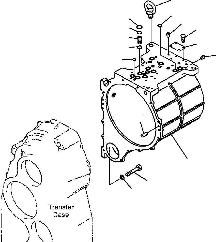 Схема запчастей Komatsu WA600-3LK - FIG. F-8A ТРАНСМИССИЯ - КОРПУС ТРАНСМИССИИ СИЛОВАЯ ПЕРЕДАЧА И КОНЕЧНАЯ ПЕРЕДАЧА
