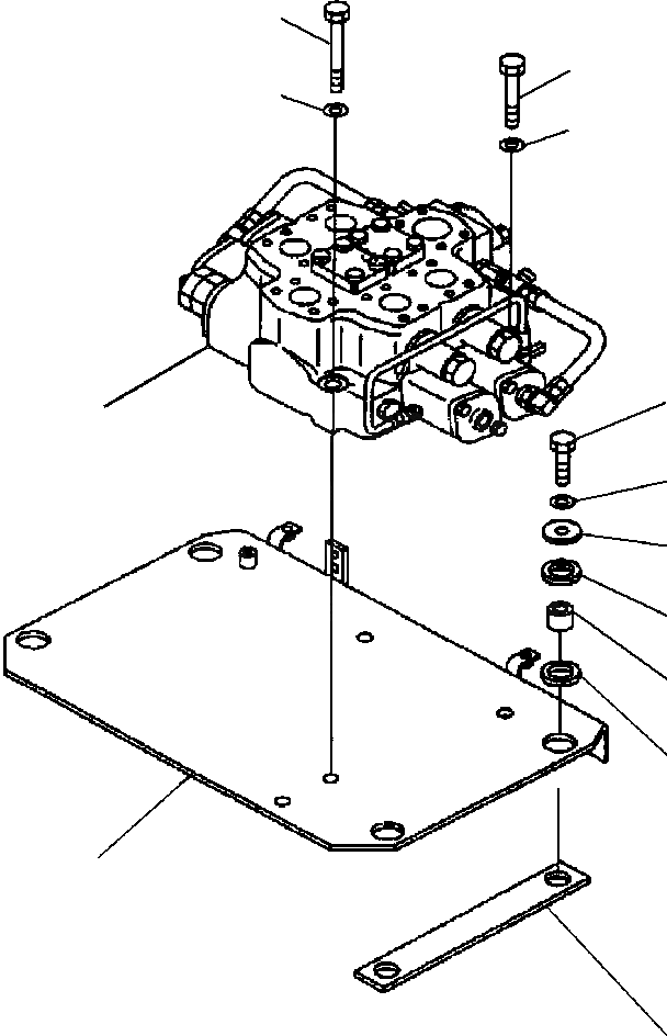Схема запчастей Komatsu WA600-3LK - FIG. H-A ОБОРУД-Е УПРАВЛЯЮЩ. КЛАПАН - 2-Х СЕКЦИОНН. КРЕПЛЕНИЕ ГИДРАВЛИКА