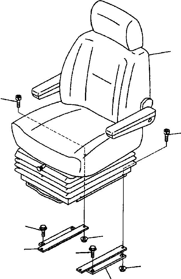 Схема запчастей Komatsu WA600-3LK - FIG. K-A СИДЕНЬЕ ОПЕРАТОРА - КРЕПЛЕНИЕ КАБИНА ОПЕРАТОРА И СИСТЕМА УПРАВЛЕНИЯ