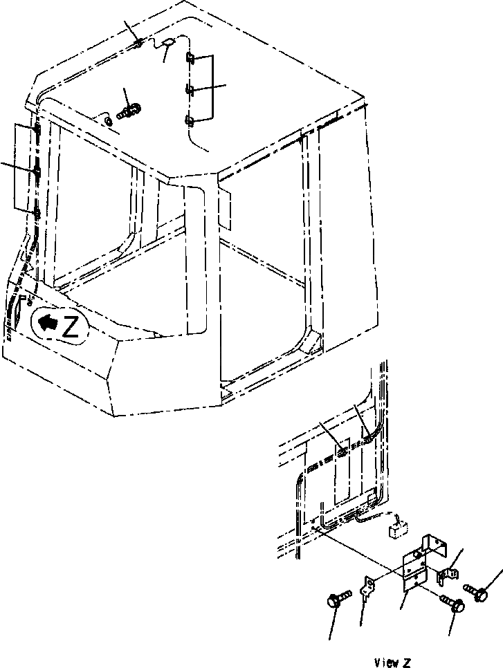 Схема запчастей Komatsu WA600-3LK - FIG. K-A КАБИНА - ЭЛЕКТРИКА ЭЛЕМЕНТЫ КРЕПЛЕНИЯ КАБИНА ОПЕРАТОРА И СИСТЕМА УПРАВЛЕНИЯ