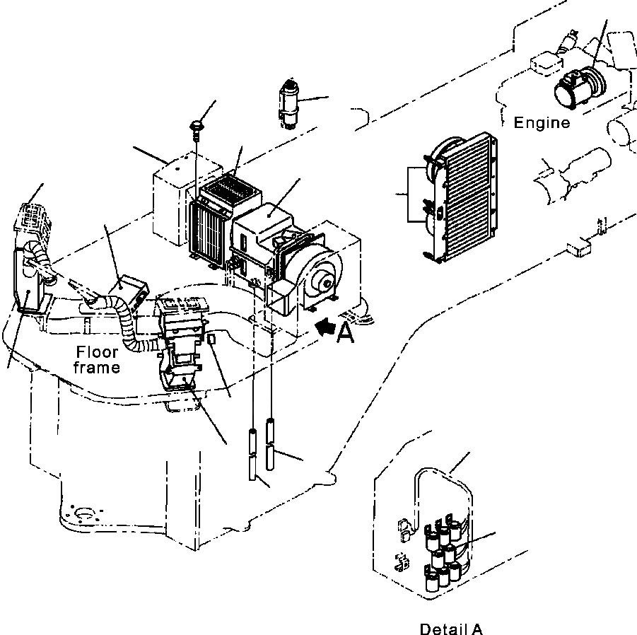 Схема запчастей Komatsu WA600-3LK - FIG. K7-A КОНДИЦ. ВОЗДУХА - БЛОК КОНДИЦ. ВОЗДУХА КАБИНА ОПЕРАТОРА И СИСТЕМА УПРАВЛЕНИЯ