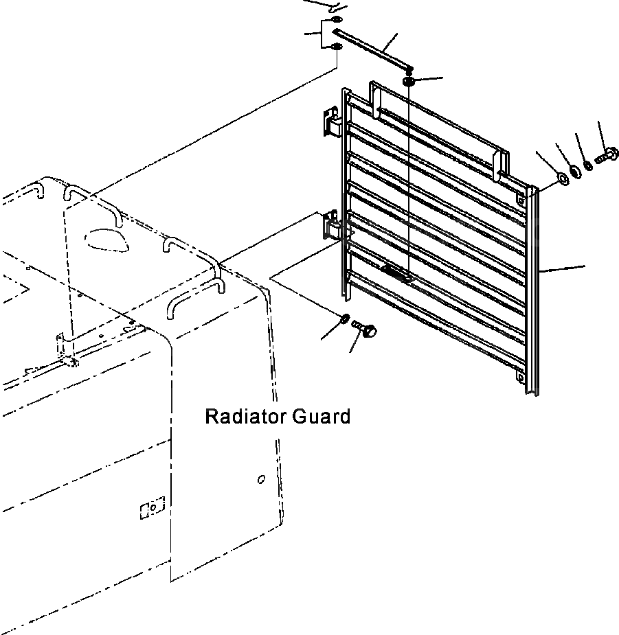 Схема запчастей Komatsu WA600-3LK - FIG. M-A КАПОТ - РЕШЕТКА РАДИАТОРА ЧАСТИ КОРПУСА