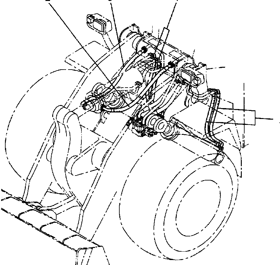 Схема запчастей Komatsu WA600-3LK - FIG. V-A ШЛАНГИ РАБОЧ. ОБОРУД-Я АКСЕССУАРЫ