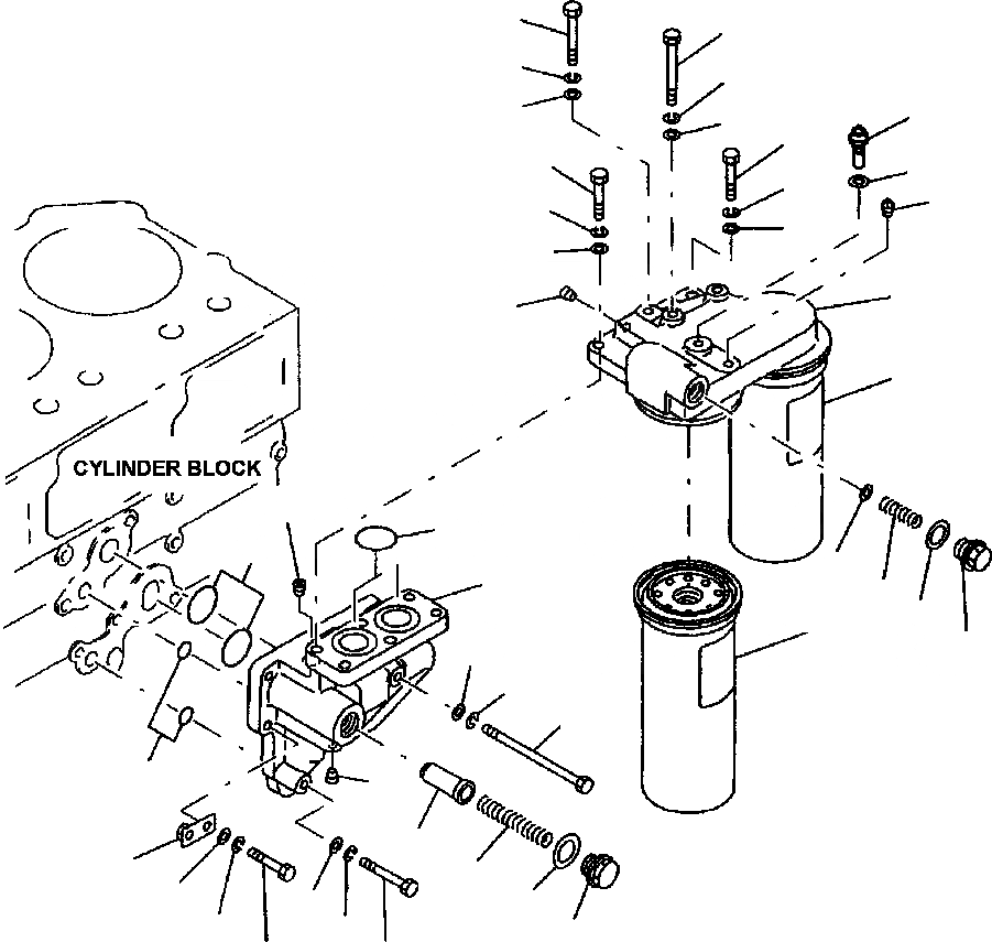 Схема запчастей Komatsu WA700-3L - FIG. A-AB8 МАСЛ. ФИЛЬТР ДВИГАТЕЛЬ