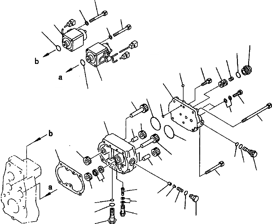 Схема запчастей Komatsu WA700-3L - FIG. A-EH ТОПЛ. НАСОС РЕГУЛЯТОР (/) ДВИГАТЕЛЬ