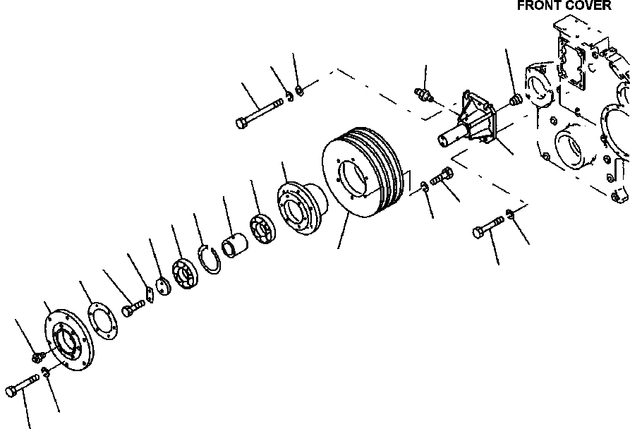 Схема запчастей Komatsu WA700-3L - FIG. A-AC ПРИВОД ВЕНТИЛЯТОРА ДВИГАТЕЛЬ