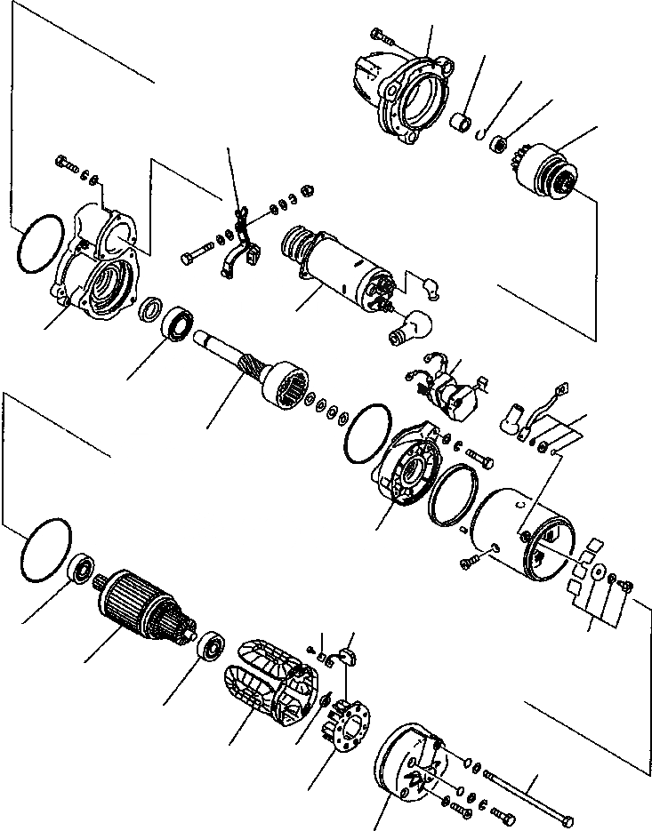 Схема запчастей Komatsu WA700-3L - FIG. A-CA СТАРТЕР (7.KW) - ORIGINAL RELEASE ДВИГАТЕЛЬ