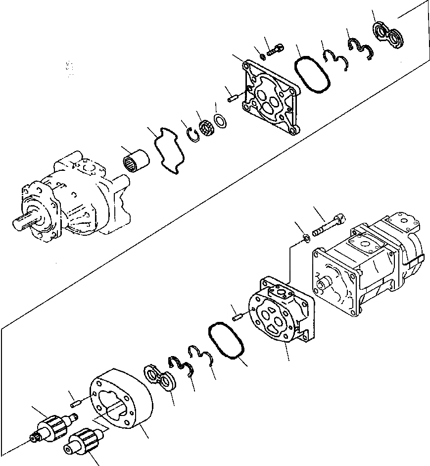 Схема запчастей Komatsu WA700-3L - FIG. H-A ГИДРОТРАНСФОРМАТОР И НАСОС PPC - НАСОС ASSEMBLY - SAR8 ГИДРАВЛИКА