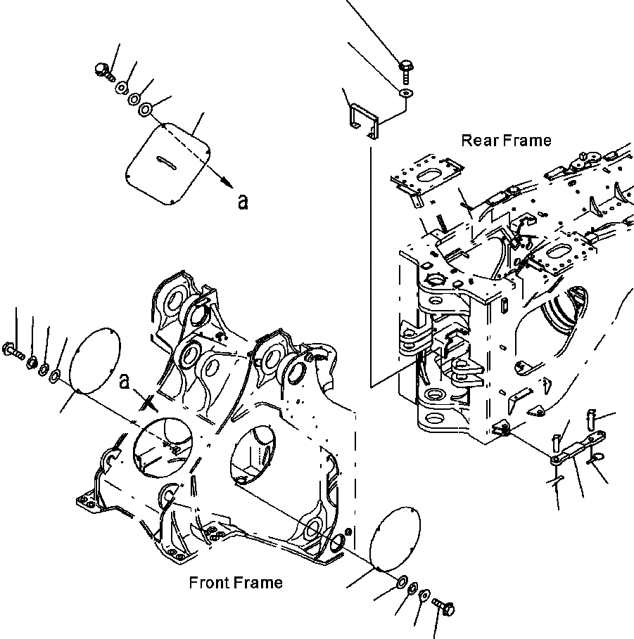 Схема запчастей Komatsu WA700-3L - FIG. J9-A БЛОКИР. BAR И COVER ОСНОВНАЯ РАМА И ЕЕ ЧАСТИ