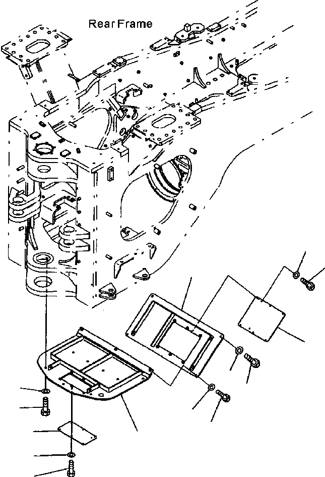 Схема запчастей Komatsu WA700-3L - FIG. J9-A БЛОКИР. BAR И COVER ОСНОВНАЯ РАМА И ЕЕ ЧАСТИ