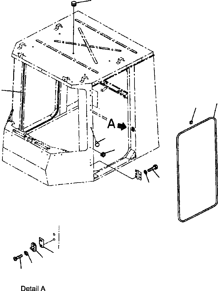 Схема запчастей Komatsu WA700-3L - FIG. K-9A КАБИНА - КРЫШКА И ЧАСТИ ДВЕРИ КАБИНА ОПЕРАТОРА И СИСТЕМА УПРАВЛЕНИЯ