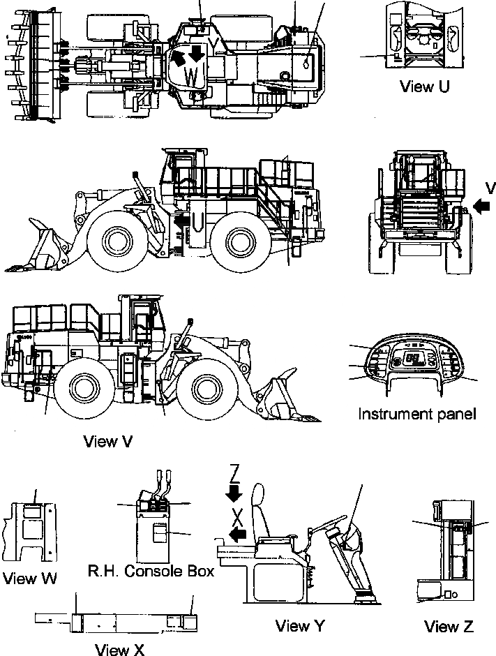 Схема запчастей Komatsu WA700-3L - FIG. K-A ПОЛ ТАБЛИЧКИ КАБИНА ОПЕРАТОРА И СИСТЕМА УПРАВЛЕНИЯ