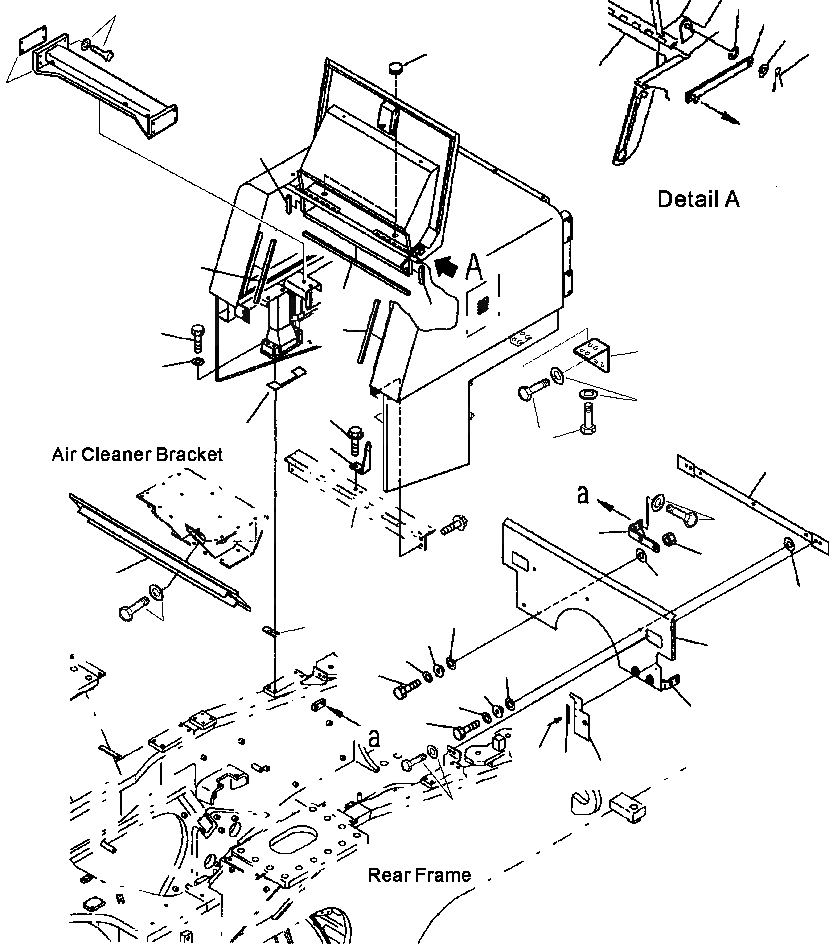 Схема запчастей Komatsu WA700-3L - FIG. M-A BULKHEAD ЧАСТИ КОРПУСА