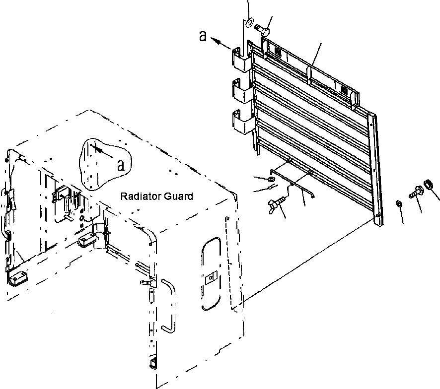 Схема запчастей Komatsu WA700-3L - FIG. M-7A КАПОТ - РЕШЕТКА РАДИАТОРА ЧАСТИ КОРПУСА
