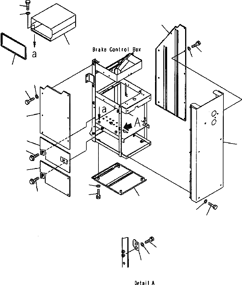 Схема запчастей Komatsu WA700-3L - FIG. M-A КРЫЛО И ЛЕСТНИЦА - COMPONENT COVER ЧАСТИ КОРПУСА