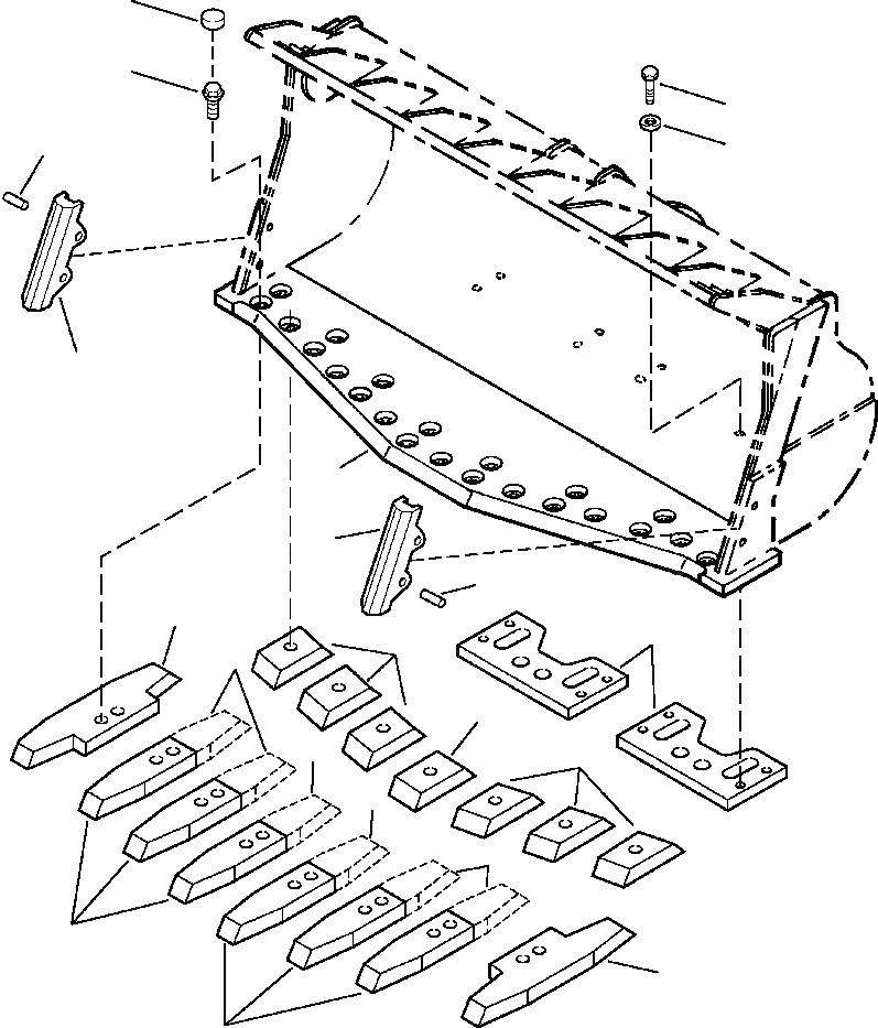 Схема запчастей Komatsu WA700-3L - FIG. T-A КОВШ ASSEMBLY С ОПЦ.S РАБОЧЕЕ ОБОРУДОВАНИЕ