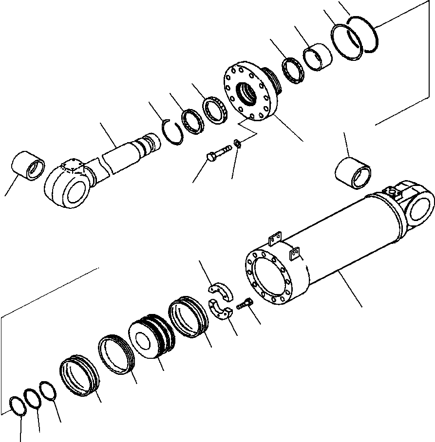 Схема запчастей Komatsu WA700-3L - FIG. T-A ЦИЛИНДР КОВША РАБОЧЕЕ ОБОРУДОВАНИЕ