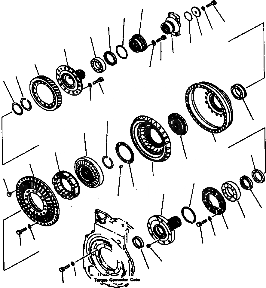 Схема запчастей Komatsu WA700-1L - ГИДРОТРАНСФОРМАТОР ГИДРОТРАНСФОРМАТОР И ТРАНСМИССИЯ