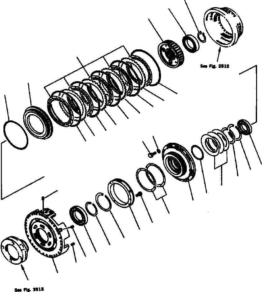 Схема запчастей Komatsu WA700-1L - ТРАНСМИССИЯ (2 МУФТА) ГИДРОТРАНСФОРМАТОР И ТРАНСМИССИЯ