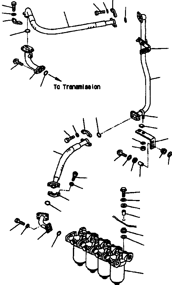 Схема запчастей Komatsu WA700-1L - ТОРКФЛОУ ТРУБЫ (/) ГИДРОТРАНСФОРМАТОР И ТРАНСМИССИЯ