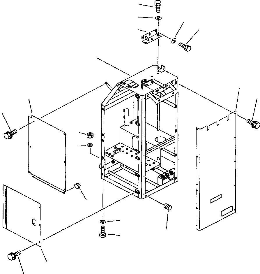 Схема запчастей Komatsu WA700-1L - ВОЗД. COMPONENT КОРПУС РАМА