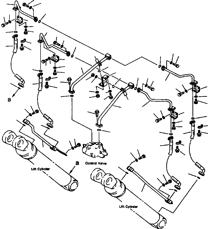 Схема запчастей Komatsu WA700-1L - ГИДРОЛИНИЯ (ЛИНИЯ ГИДРОЦИЛИНДРА ПОДЪЕМА) УПРАВЛ-Е РАБОЧИМ ОБОРУДОВАНИЕМ