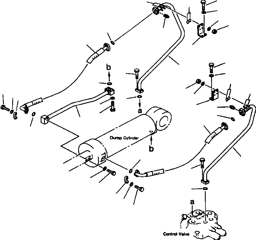 Схема запчастей Komatsu WA700-1L - ГИДРОЛИНИЯ (ЛИНИЯ ГИДРОЦИЛИНДРА КОВША) УПРАВЛ-Е РАБОЧИМ ОБОРУДОВАНИЕМ